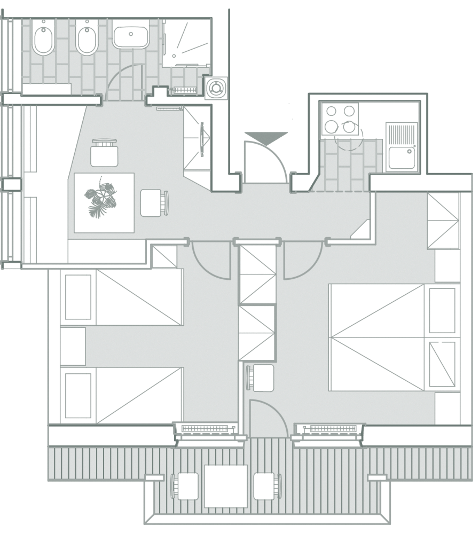 Grundriss Apartment Talblick