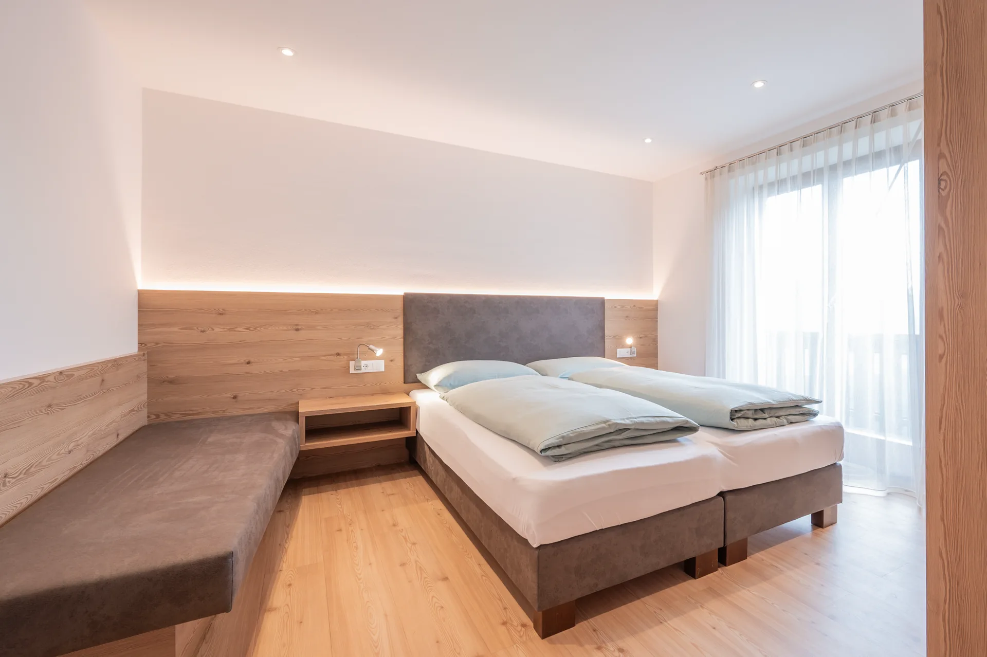 Schlafzimmer im Apartment Talblick