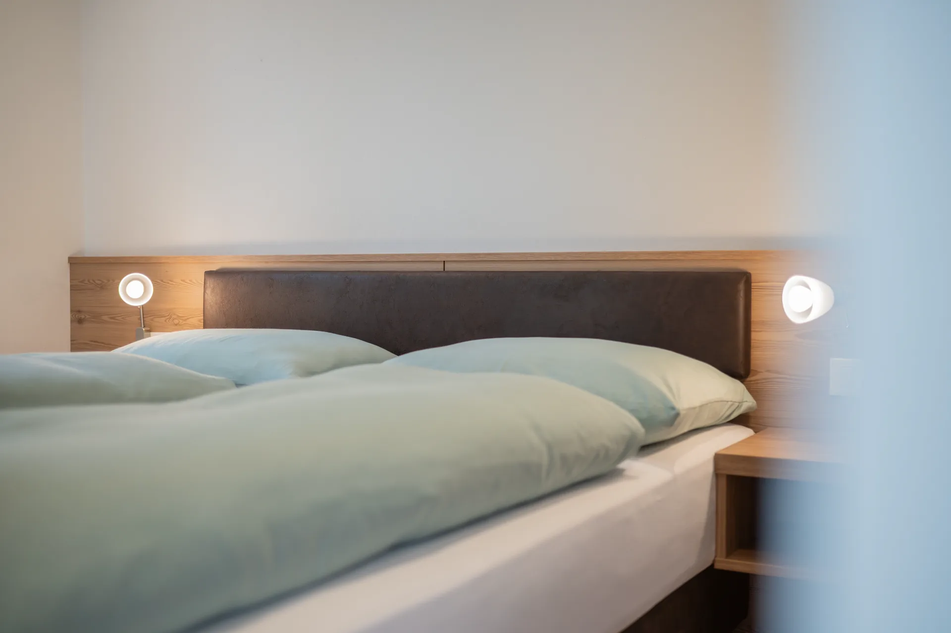 Bett im Apartment Talblick